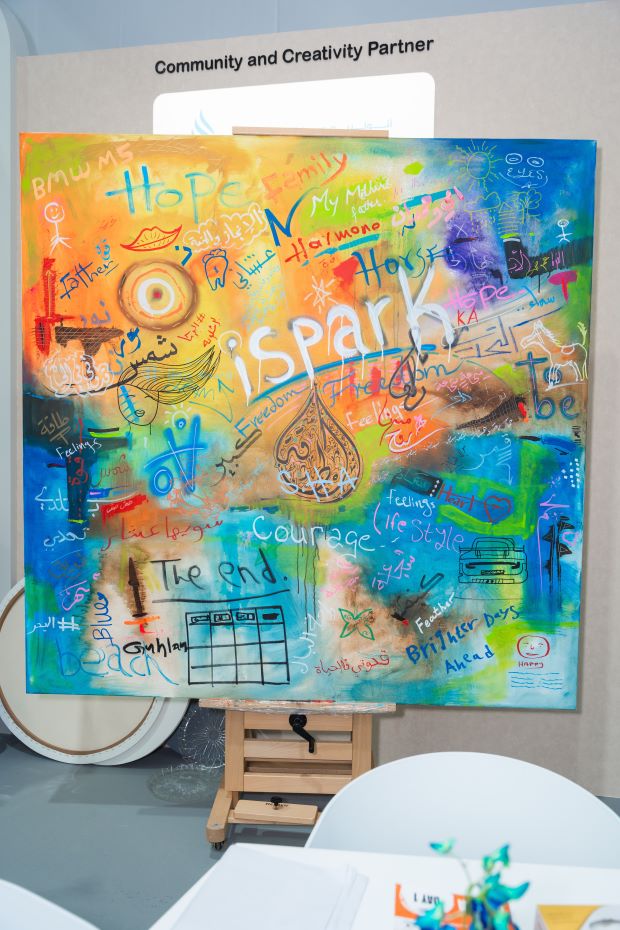 iSpark artwork by Baseem Rayyes, a contemporary artist. @rayyes.art.